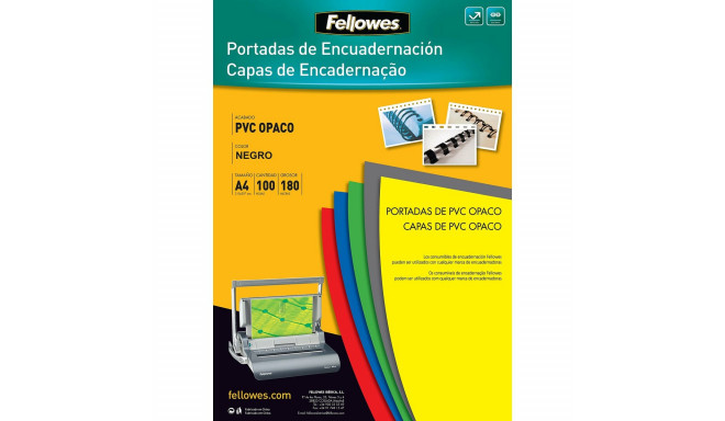 Pārvalks Fellowes 100 gb. Grāmatas vāks Melns A4 PVC