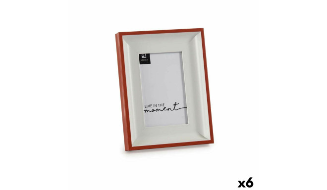 Photo frame Crystal Red White Plastic (2,5 x 21 x 16 cm) (6 Units)