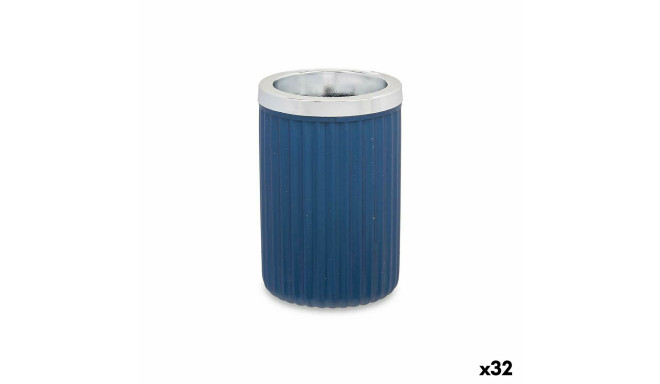 Glass Toothbrush Holder Blue Plastic 32 Units (7,5 x 11,5 x 7,5 cm)