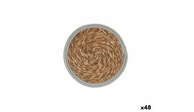 Table Mat Gift Decor 89717 89717 Grey Natural Natural Fibre Ø 30 cm 30 x 1 x 30 cm (48 Units)