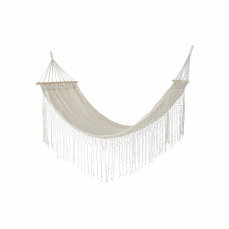 Hammock DKD Home Decor Beež Polüester Puuvill Mänd Narmad (280 x 100 x 130 cm)