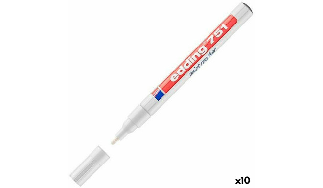 Püsimarker Edding E751 Valge (10 Ühikut)