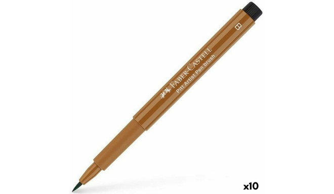 Felt-tip pens Faber-Castell Pitt Artist Brown (10 Units)