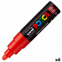 felt-tip pens POSCA PC-7M Red 6 Units