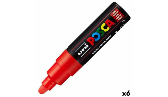 Felt-tip pens POSCA PC-7M Red (6 Units)