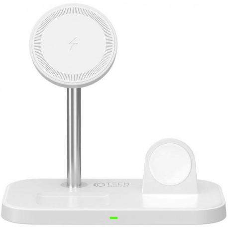 Tech-protect juhtmevaba laadija QI15W A22 3in1 Magnetic MagSafe, valge