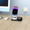 Tech-Protect wireless charger QI15W A22 3in1 Magnetic MagSafe, black