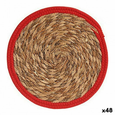 Lauamatt Naturaalne Punane Looduslik kiud (30 x 1 x 30 cm) (48 Ühikut)