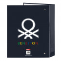 Ring binder Benetton Sixties Navy Blue A4 (27 x 33 x 6 cm)