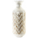DKD Home vase Mosaic Mother of pearl 25x25x65cm, brown