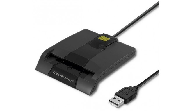 Qoltec считыватель ID-карты + USB-C адаптер SCR0634