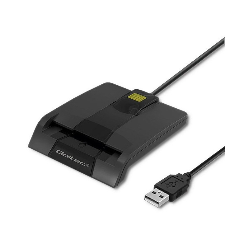 Qoltec ID-kaardi lugeja + USB-C adapter SCR0634