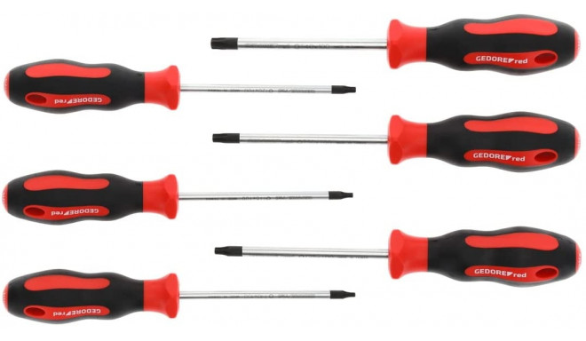 GEDORE Red 2K screwdriver set, 6 pieces (red/black)