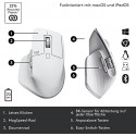 Logitech MX Master 3S mouse, Bluetooth (PC/Mac/iPad/Android), light grey