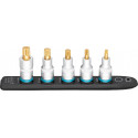 Hazet SmartRail 1/2 socket set, multi-tooth, 5 pieces (black, M6 - M14, short)