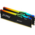 Kingston FURY 16 GB DDR5-5600 Kit, memory (black, KF556C40BBAK2-16, Fury Beast RGB, XMP)