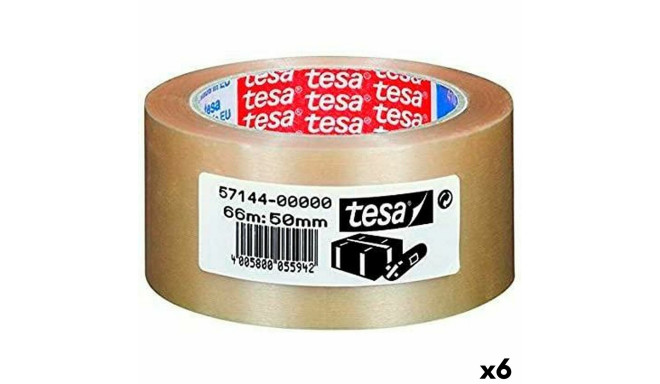 "Līmlente TESA Iepakojuma Īpaši stiprs Caurspīdīgs PVC 50 mm x 66 m (6 gb.)