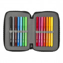 School Case with Accessories Paul Frank Campers Black (12.5 x 19.5 x 4 cm) (28 pcs)