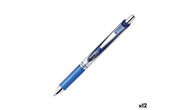 Gela pildspalva Pentel Energel XM Klick 0.7 Zils 12 Daudzums