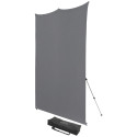 Westcott X Drop Pro Kreukbestendige Achtergrond Kit   Neutraal Grijs (8' x 8')