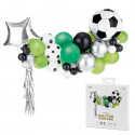 PartyDeco Balonu vītne Futbols, 150 x 126 cm