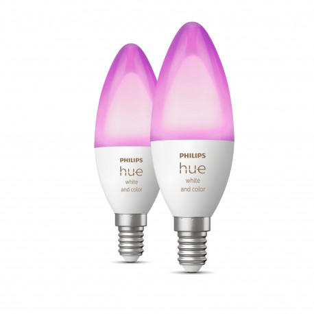 Philips Hue E14 5,3W RGBW küünal 2-pakk