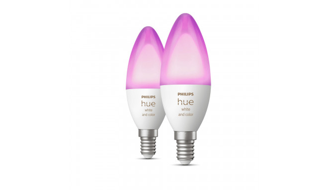 Philips Hue E14 5,3W RGBW küünal 2-pakk