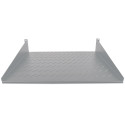 Intellinet 712224 Półka 2U 400mm rack 19" 2 punkty mocowania, perforowana, szara
