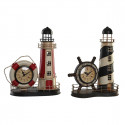 Table clock DKD Home Decor Red Black Metal Vintage Headlight (25.5 x 14 x 32.5 cm) (2 Units)