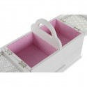 Jewelry box DKD Home Decor Crystal White Light Pink MDF Wood (30 x 17 x 24 cm)