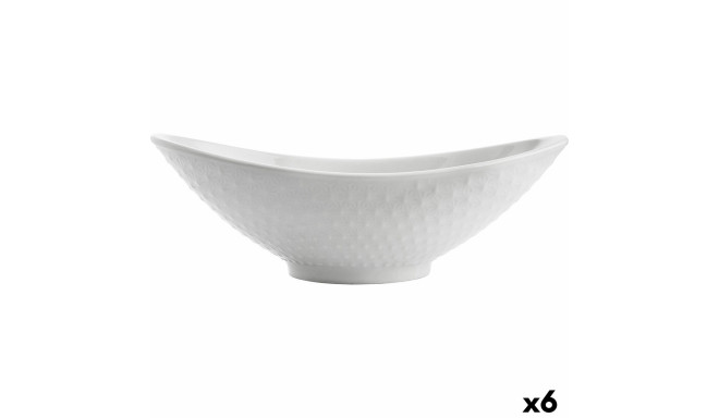 Serving Platter Quid Gastro Oval Ceramic White (21,5 x 12,5 x 7 cm) (6 Units)