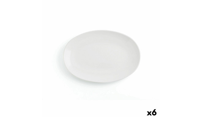 Serving Platter Ariane Vital Coupe Oval Ceramic White Ø 32 cm 6 Pieces