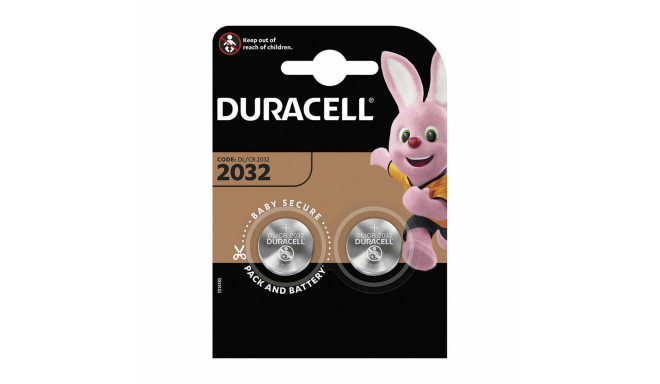 Lithium Button Batteries DURACELL CR2032 3 V (2 Units)