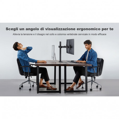 Techly kaheekraaniline lauakinnitus LCD (301740) 13-27"