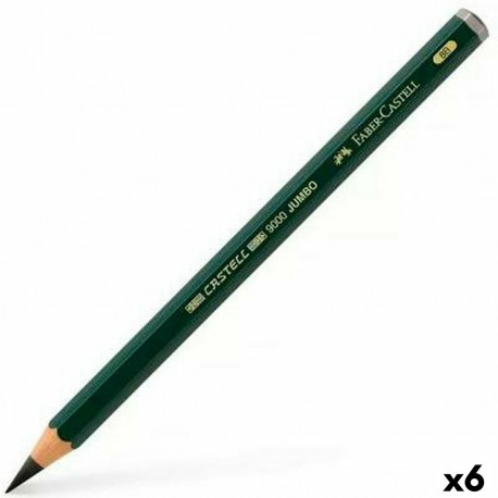 Pencil Faber-Castell 9000 Jumbo Black 8B (6 Pieces)