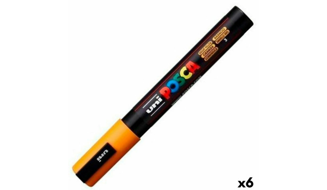 Vilt POSCA PC-5M Oranž (6 Ühikut)