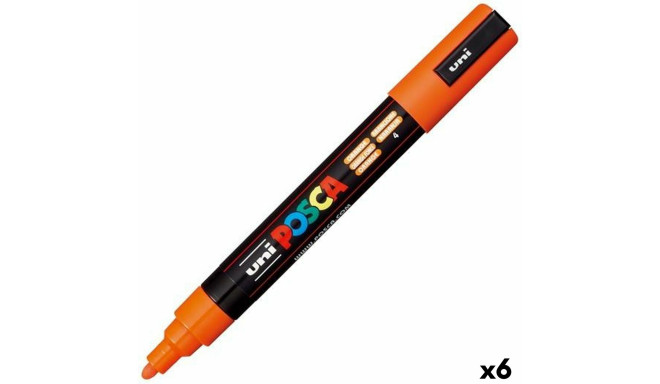 Vilt POSCA PC-5M Oranž (6 Ühikut)