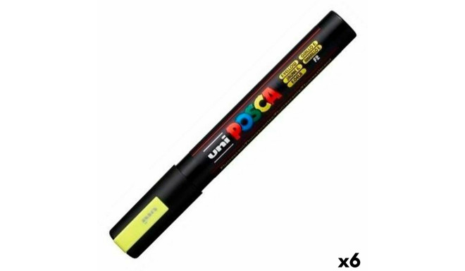 Vilt POSCA PC-5M Kollane (6 Ühikut)