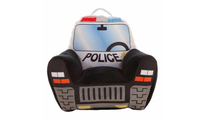 Child's Armchair Police Car 52 x 48 x 51 cm Black Acrylic (52 x 48 x 51 cm)