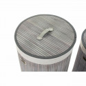Set of Baskets DKD Home Decor Grey Polyester Bamboo (38 x 38 x 60 cm) (3 Pieces)