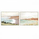 Glezna DKD Home Decor Pludmale (120 x 4 x 90 cm) (2 gb.)