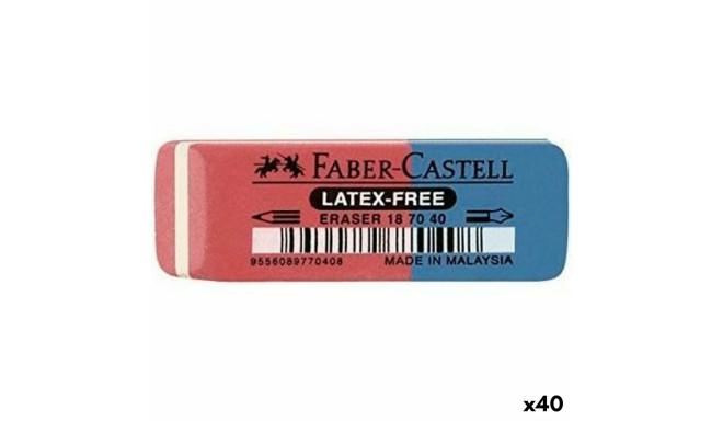 Kustutuskumm Faber-Castell Sinine Punane (40 Ühikut)