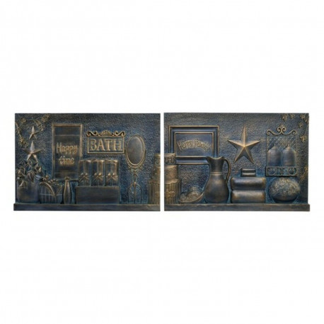 Seinakaunistus DKD Home Decor Vask 60 x 4 x 40 cm (2 Ühikut) (2 pcs)