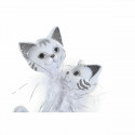 Decorative Figure DKD Home Decor White Resin Cats (15 x 10 x 29 cm)