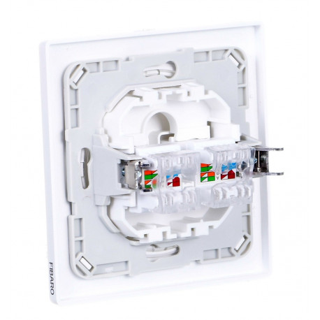 Fibaro Walli N pistikupesa 2 x RJ-45 Valge