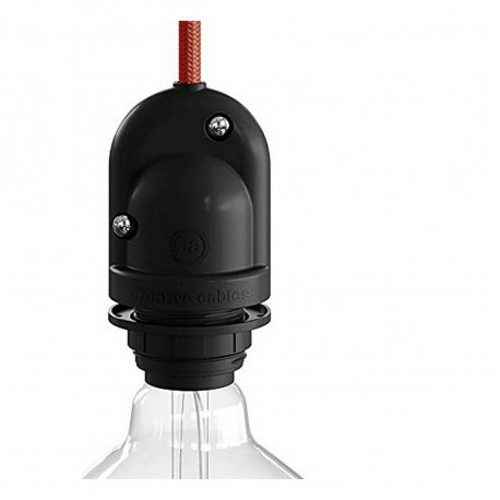 Lamp holder Black E27