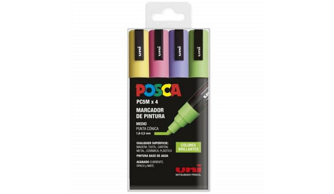 Marķieru komplekts POSCA PC-5M Bright 4 Daudzums