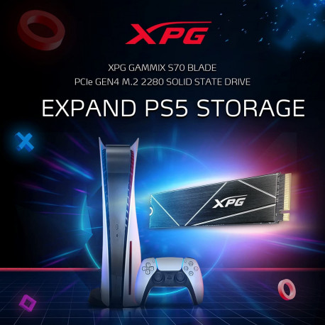 ADATA XPG GAMMIX S70 BLADE 512 GB, SSD (gray, PCIe 4.0 x4, NVMe 1.4, M.2 2280)