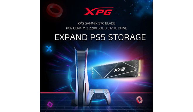 ADATA XPG GAMMIX S70 BLADE 512 GB, SSD (gray, PCIe 4.0 x4, NVMe 1.4, M.2 2280)