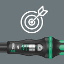 Wera torque wrench with reversible ratchet Click-Torque A 6 (black/green, output 1/4" for bits)